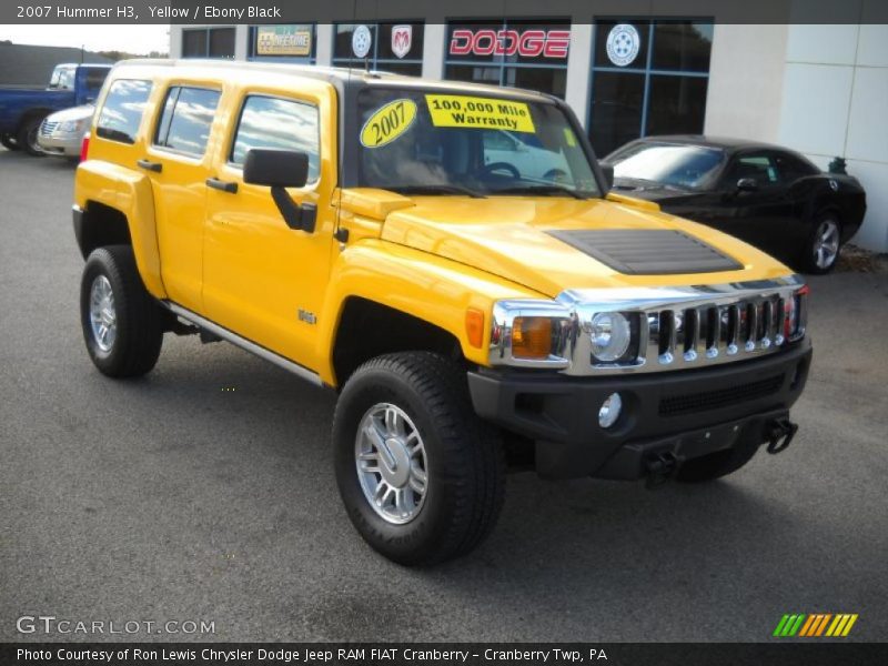 Yellow / Ebony Black 2007 Hummer H3