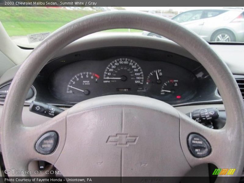 Summit White / Gray 2003 Chevrolet Malibu Sedan