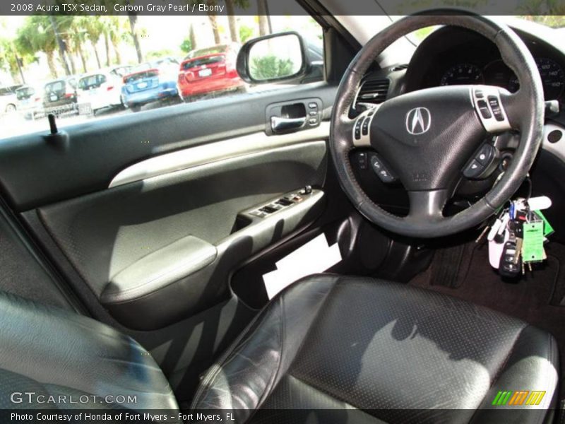 Carbon Gray Pearl / Ebony 2008 Acura TSX Sedan