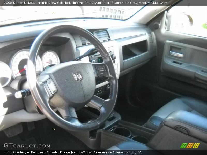 Inferno Red Crystal Pearl / Dark Slate Gray/Medium Slate Gray 2008 Dodge Dakota Laramie Crew Cab 4x4
