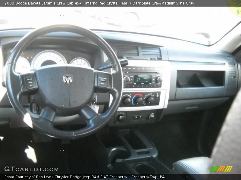 Inferno Red Crystal Pearl / Dark Slate Gray/Medium Slate Gray 2008 Dodge Dakota Laramie Crew Cab 4x4
