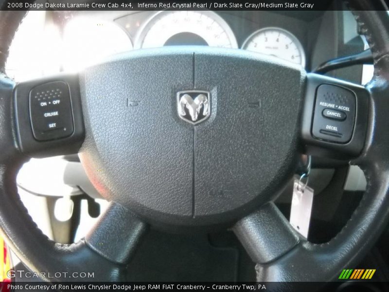 Inferno Red Crystal Pearl / Dark Slate Gray/Medium Slate Gray 2008 Dodge Dakota Laramie Crew Cab 4x4