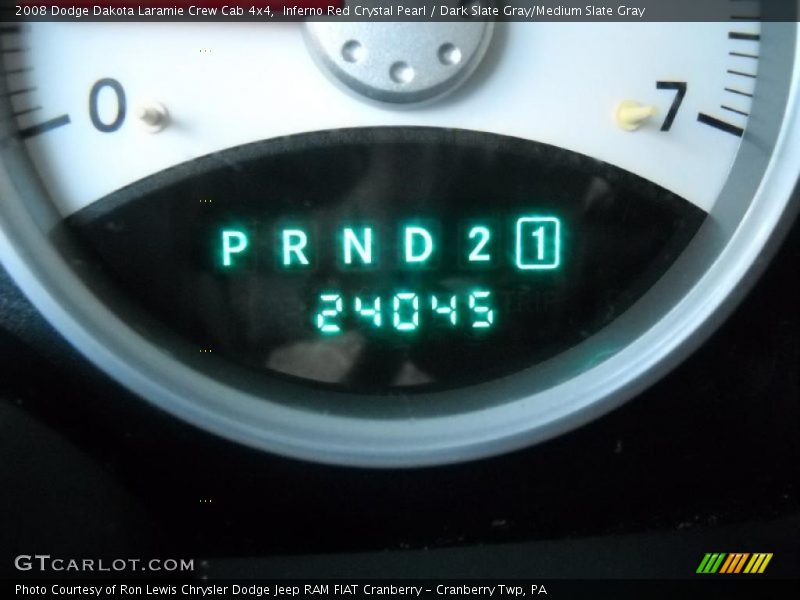 Inferno Red Crystal Pearl / Dark Slate Gray/Medium Slate Gray 2008 Dodge Dakota Laramie Crew Cab 4x4