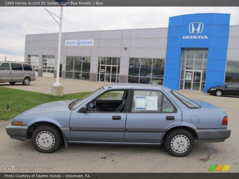 Light Blue Metallic / Blue 1989 Honda Accord DX Sedan