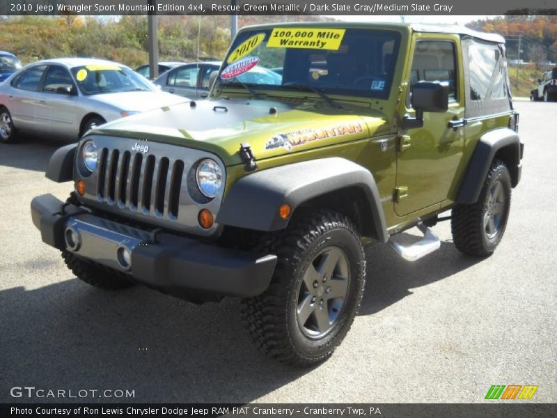 Rescue Green Metallic / Dark Slate Gray/Medium Slate Gray 2010 Jeep Wrangler Sport Mountain Edition 4x4