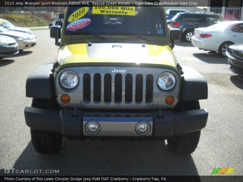 Rescue Green Metallic / Dark Slate Gray/Medium Slate Gray 2010 Jeep Wrangler Sport Mountain Edition 4x4