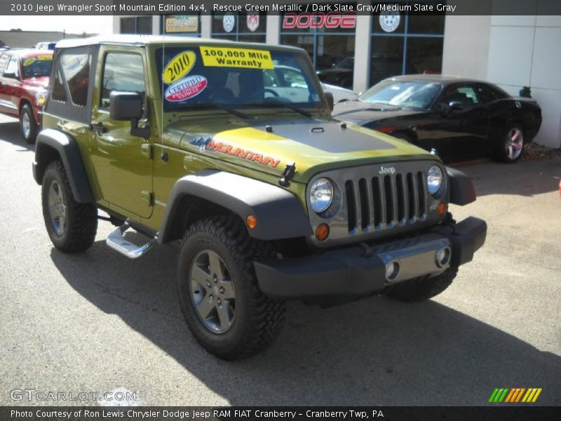 Rescue Green Metallic / Dark Slate Gray/Medium Slate Gray 2010 Jeep Wrangler Sport Mountain Edition 4x4