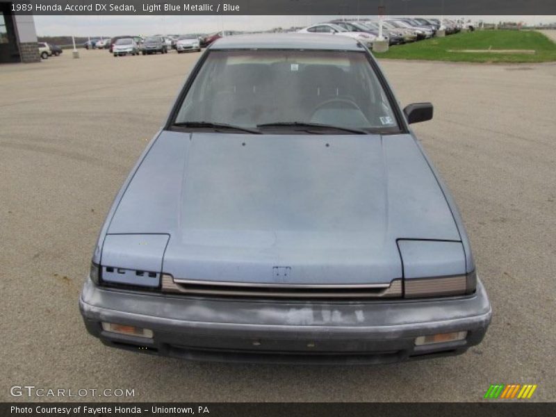 Light Blue Metallic / Blue 1989 Honda Accord DX Sedan