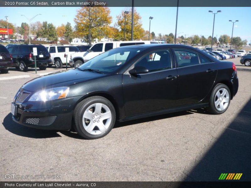 Carbon Black Metallic / Ebony 2010 Pontiac G6 Sedan