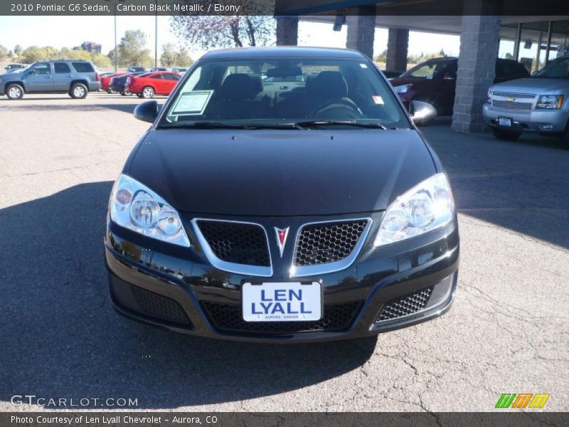 Carbon Black Metallic / Ebony 2010 Pontiac G6 Sedan
