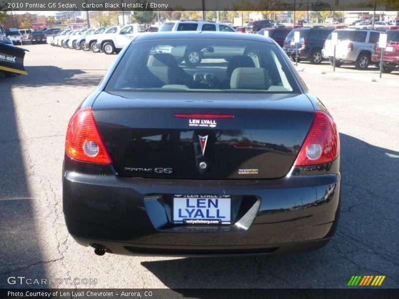 Carbon Black Metallic / Ebony 2010 Pontiac G6 Sedan