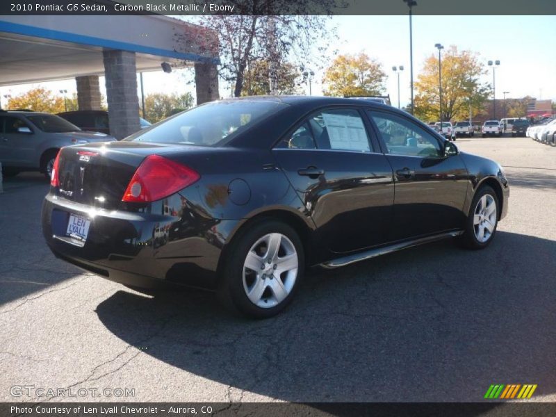 Carbon Black Metallic / Ebony 2010 Pontiac G6 Sedan