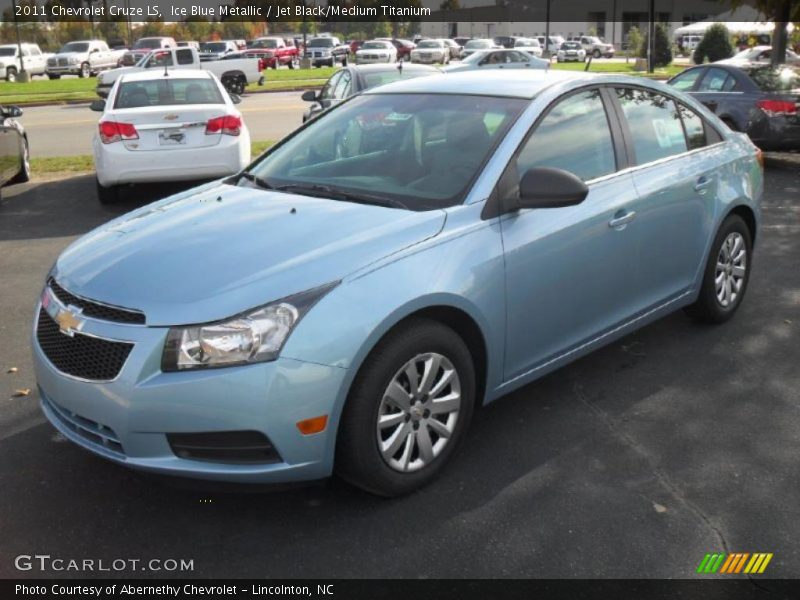 Ice Blue Metallic / Jet Black/Medium Titanium 2011 Chevrolet Cruze LS