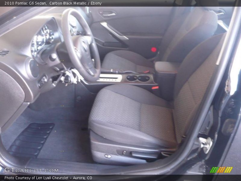 Carbon Black Metallic / Ebony 2010 Pontiac G6 Sedan