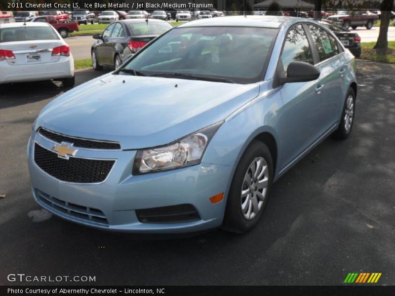 Ice Blue Metallic / Jet Black/Medium Titanium 2011 Chevrolet Cruze LS