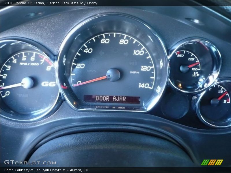 Carbon Black Metallic / Ebony 2010 Pontiac G6 Sedan