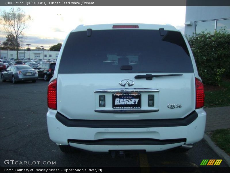 Tuscan Pearl White / Wheat 2008 Infiniti QX 56 4WD
