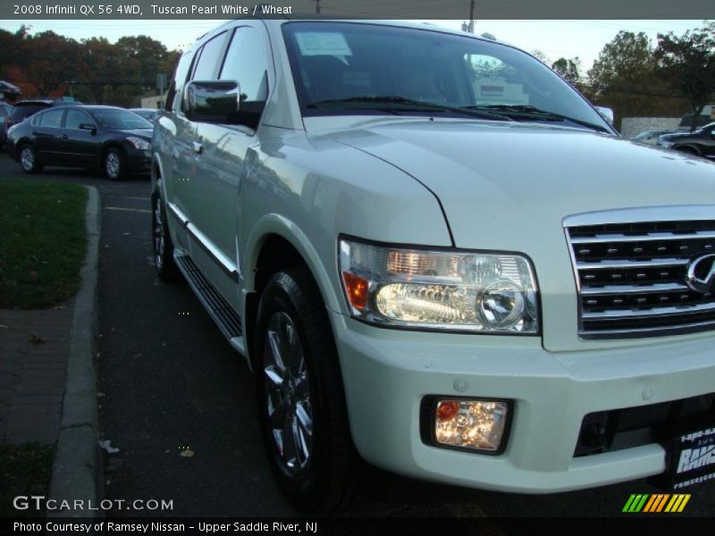 Tuscan Pearl White / Wheat 2008 Infiniti QX 56 4WD
