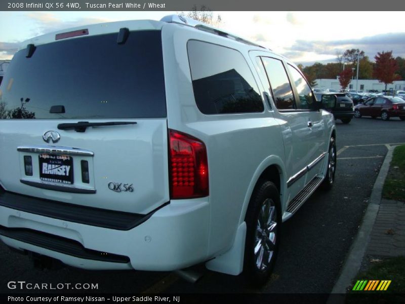 Tuscan Pearl White / Wheat 2008 Infiniti QX 56 4WD