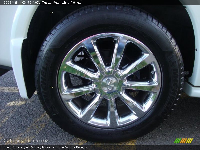 Tuscan Pearl White / Wheat 2008 Infiniti QX 56 4WD