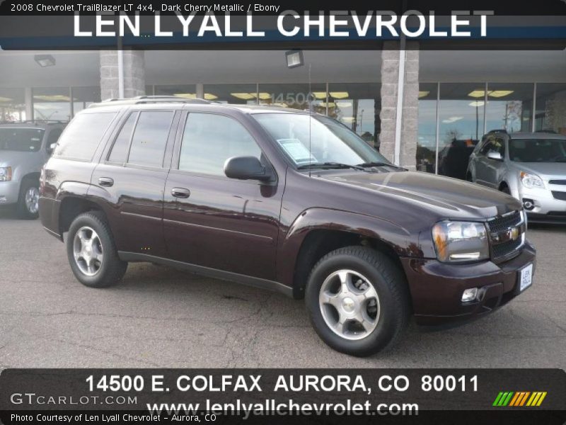 Dark Cherry Metallic / Ebony 2008 Chevrolet TrailBlazer LT 4x4