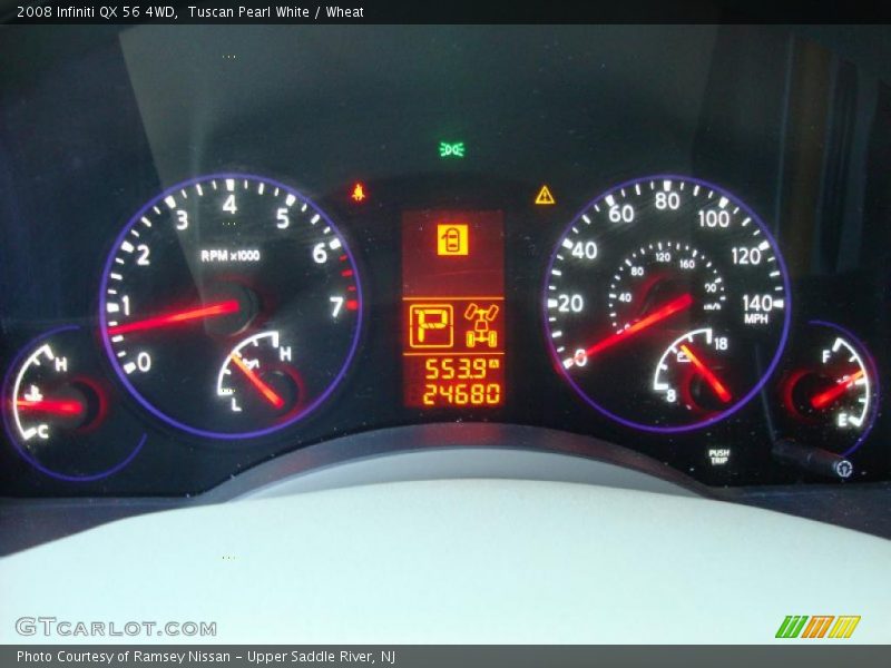 Tuscan Pearl White / Wheat 2008 Infiniti QX 56 4WD