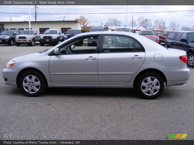 Silver Streak Mica / Stone 2008 Toyota Corolla LE