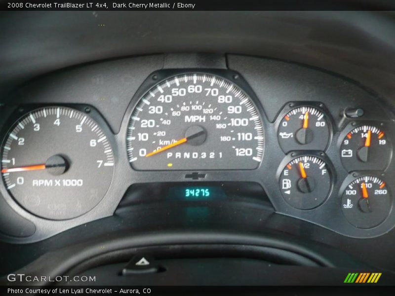 Dark Cherry Metallic / Ebony 2008 Chevrolet TrailBlazer LT 4x4