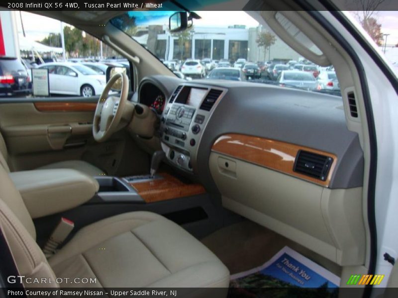 Tuscan Pearl White / Wheat 2008 Infiniti QX 56 4WD