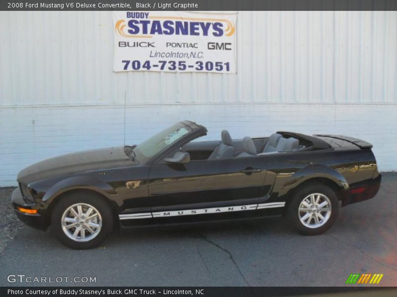 Black / Light Graphite 2008 Ford Mustang V6 Deluxe Convertible