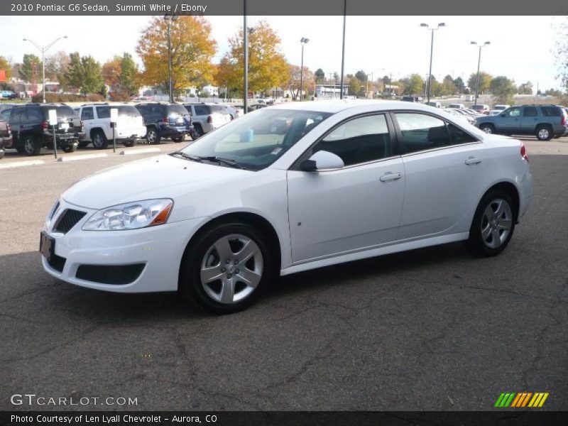 Summit White / Ebony 2010 Pontiac G6 Sedan