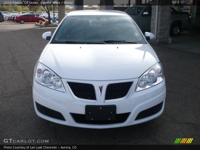 Summit White / Ebony 2010 Pontiac G6 Sedan