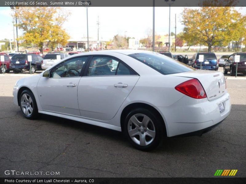 Summit White / Ebony 2010 Pontiac G6 Sedan