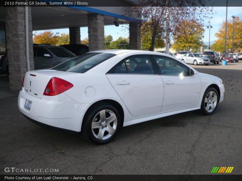 Summit White / Ebony 2010 Pontiac G6 Sedan