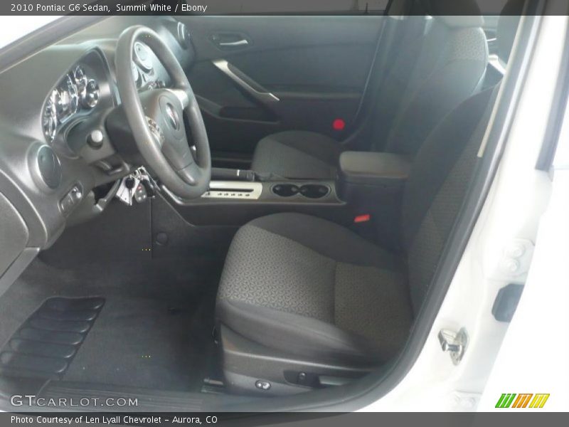 Summit White / Ebony 2010 Pontiac G6 Sedan