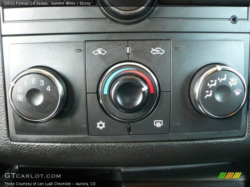 Summit White / Ebony 2010 Pontiac G6 Sedan