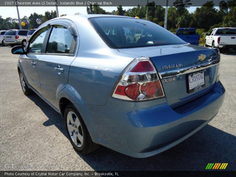Icelandic Blue / Charcoal Black 2007 Chevrolet Aveo LS Sedan