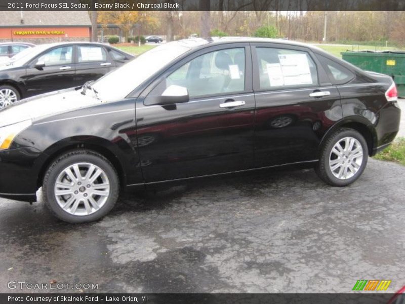 Ebony Black / Charcoal Black 2011 Ford Focus SEL Sedan