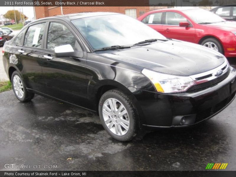 Ebony Black / Charcoal Black 2011 Ford Focus SEL Sedan