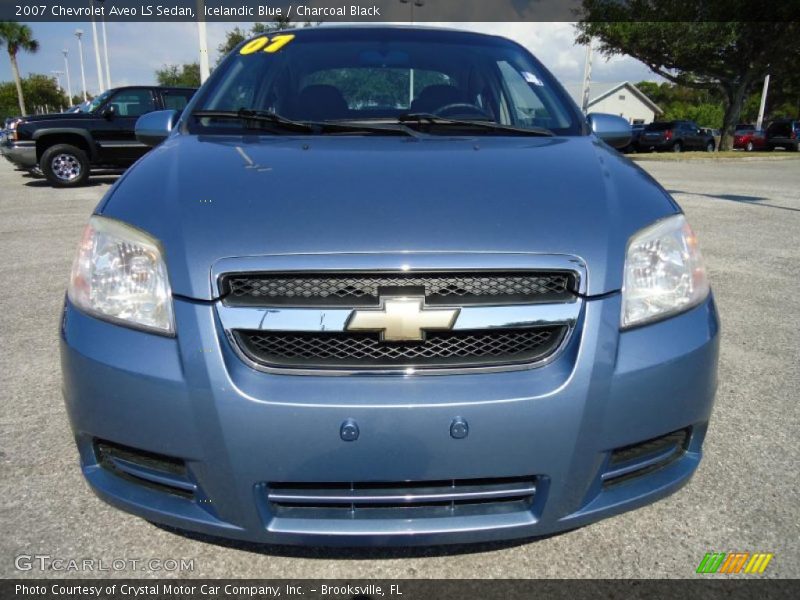 Icelandic Blue / Charcoal Black 2007 Chevrolet Aveo LS Sedan