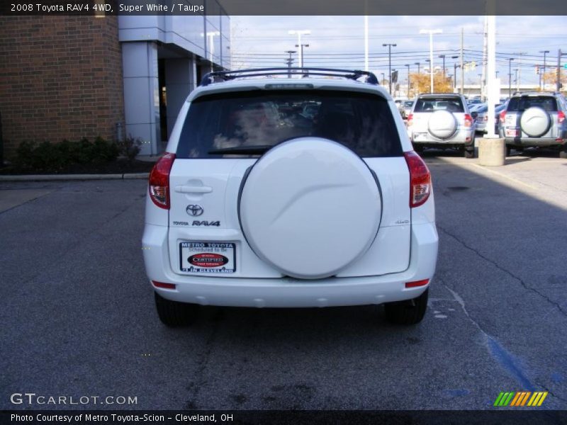 Super White / Taupe 2008 Toyota RAV4 4WD
