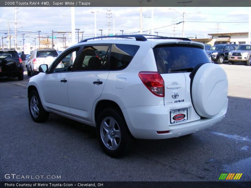 Super White / Taupe 2008 Toyota RAV4 4WD