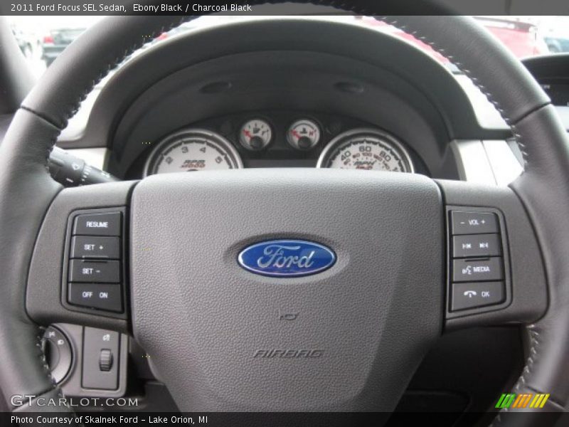 Ebony Black / Charcoal Black 2011 Ford Focus SEL Sedan