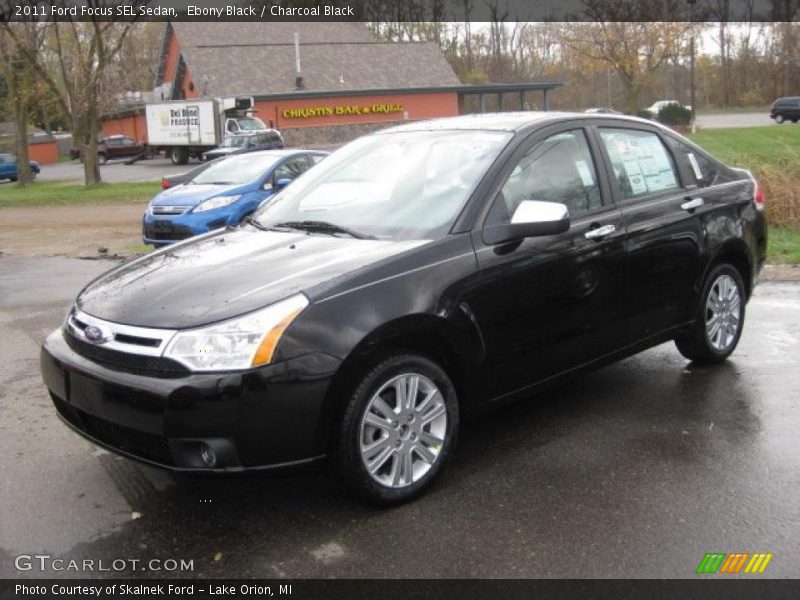 Ebony Black / Charcoal Black 2011 Ford Focus SEL Sedan
