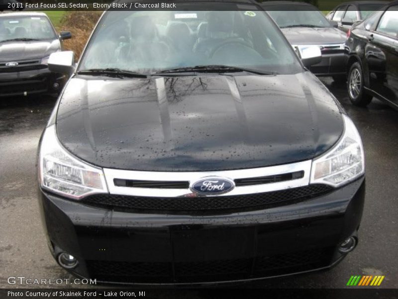 Ebony Black / Charcoal Black 2011 Ford Focus SEL Sedan