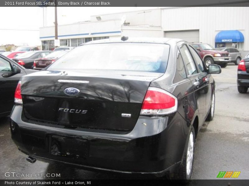 Ebony Black / Charcoal Black 2011 Ford Focus SEL Sedan