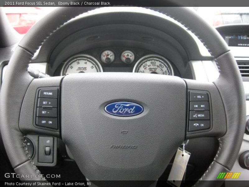 Ebony Black / Charcoal Black 2011 Ford Focus SEL Sedan