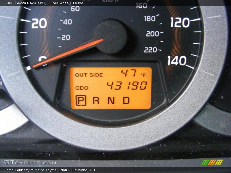 Super White / Taupe 2008 Toyota RAV4 4WD
