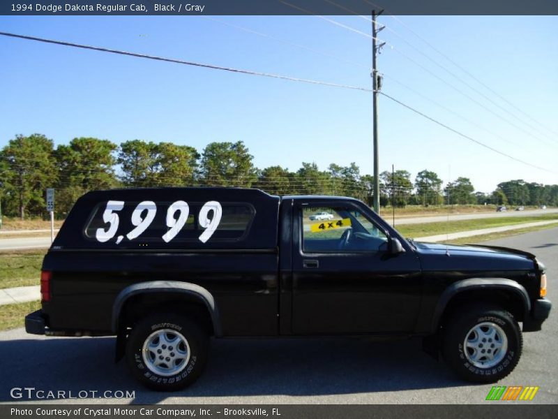 Black / Gray 1994 Dodge Dakota Regular Cab