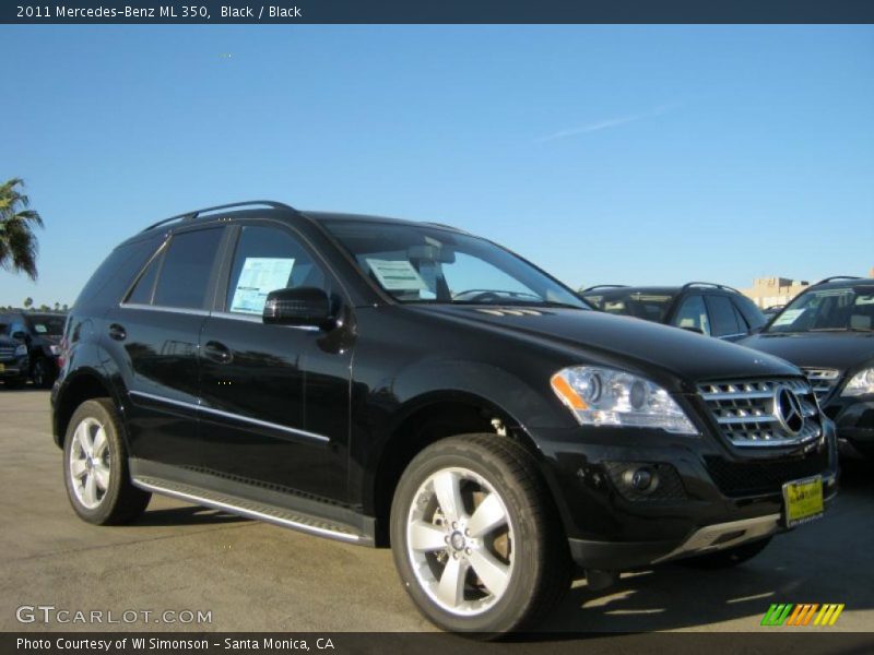 Black / Black 2011 Mercedes-Benz ML 350